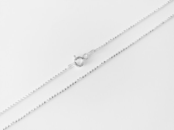 925er Silber diamantierte Kugelkette 1,0 mm